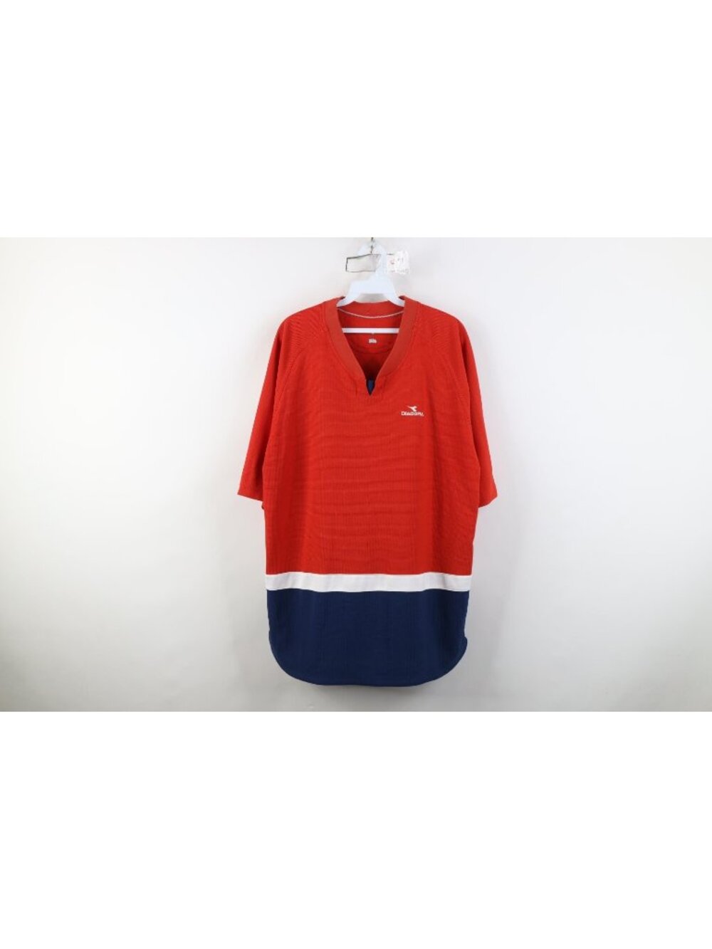Vintage 90s Diadora Mens XL The Netherlands Thermal Knit Soccer Jersey T-Shirt